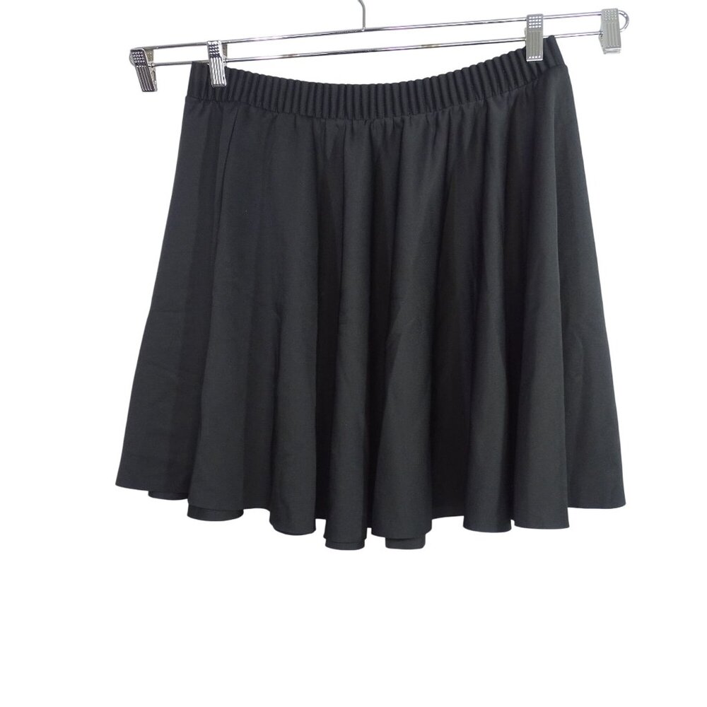H&M Black Flared Full Skirt Women Size L Pull On Knee Length NEW